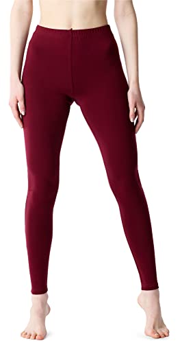 Bellivalini Damen Lange Leggings aus Viskose BLV50-203 (Weinrot, L) von Bellivalini