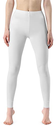 Bellivalini Damen Lange Leggings aus Viskose BLV50-203 (Weiß, L) von Bellivalini