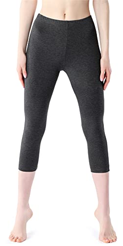 Bellivalini Damen Leggings 3/4 aus Viskose BLV50-204 (Dunkelmelange, L) von Bellivalini