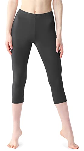 Bellivalini Damen Leggings 3/4 aus Viskose BLV50-204 (Graphite, L) von Bellivalini