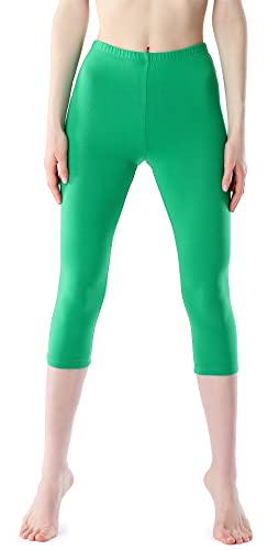 Bellivalini Damen Leggings 3/4 aus Viskose BLV50-204 (Grün, L) von Bellivalini