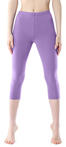 Bellivalini Damen Leggings 3/4 aus Viskose BLV50-204 (Hellviolett, M) von Bellivalini