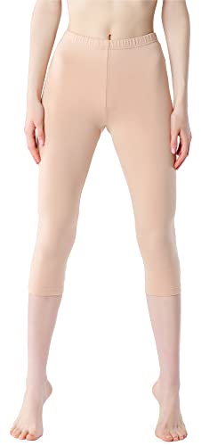 Bellivalini Damen Leggings 3/4 aus Viskose BLV50-204 (Nude, M) von Bellivalini