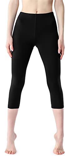 Bellivalini Damen Leggings 3/4 aus Viskose BLV50-204 (Schwarz, S) von Bellivalini