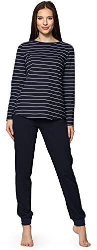 Bellivalini Damen Schlafanzug BLV50-166 (Navy Weiß, M) von Bellivalini