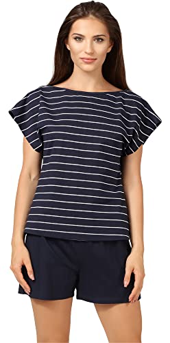 Bellivalini Damen Schlafanzug BLV50-174 (Navy Weiß, L) von Bellivalini