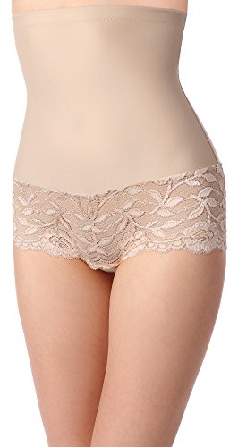 Bellivalini Damen Slip Miederslip figurformend Bauch Weg Effekt Shapewear BLV50-104 (Beige, L) von Bellivalini