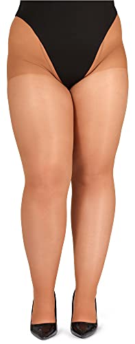 Bellivalini Damen Strumpfhose Plus Size Große Größen 40 DEN BLV-1125 (Bronze, XXL) von Bellivalini