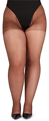 Bellivalini Damen Strumpfhose Plus Size Große Größen 40 DEN BLV-1125 (Cappucino, 4XL) von Bellivalini