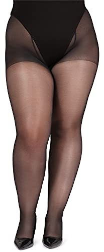 Bellivalini Damen Strumpfhose Plus Size Große Größen 40 DEN BLV-1125 (Schwarz, XXL) von Bellivalini