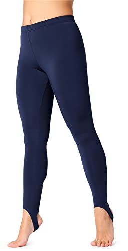 Bellivalini Damen Thermoleggings Leggings mit Fütterung Winterleggings mit Steigbügel BLV50-274 (Dunkelblau, L) von Bellivalini