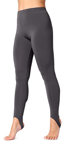 Bellivalini Damen Thermoleggings Leggings mit Fütterung Winterleggings mit Steigbügel BLV50-274 (Graphit, 3XL) von Bellivalini