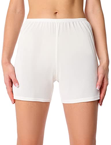 Bellivalini Damen Unterhosen kurz Boxershorts aus Viskoseseide BLV50-270 (Ecru, L) von Bellivalini