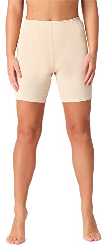 Bellivalini Damen Unterhosen kurz Unterwäsche aus Viskoseseide BLV50-269 (Beige, S) von Bellivalini