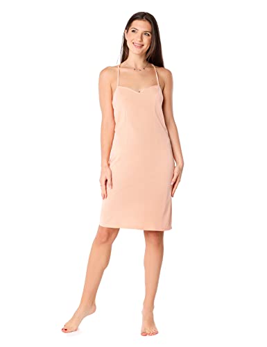 Bellivalini Damen Unterkleid V-Ausschnitt Petticoat BLV50-272 (Aprikose, XL) von Bellivalini