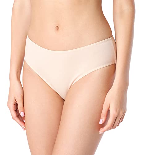 Bellivalini Damen Elegant Unterwäsche Unterhose aus Baumwolle Slip glatt Panties BLV50-201 (Nude, M) von Bellivalini