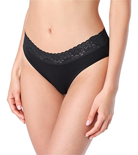 Bellivalini Damen Pantys Baumwolle Spitzenunterwäsche für Frauen BLV50-191 (Schwarz, XL) von Bellivalini