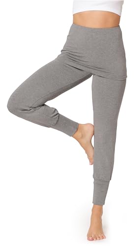 Bellivalini Damen Yogahose mit Rock Lang Trainingshose Bequeme Hose aus Viskose BLV50-275 (Medium Melange, S) von Bellivalini