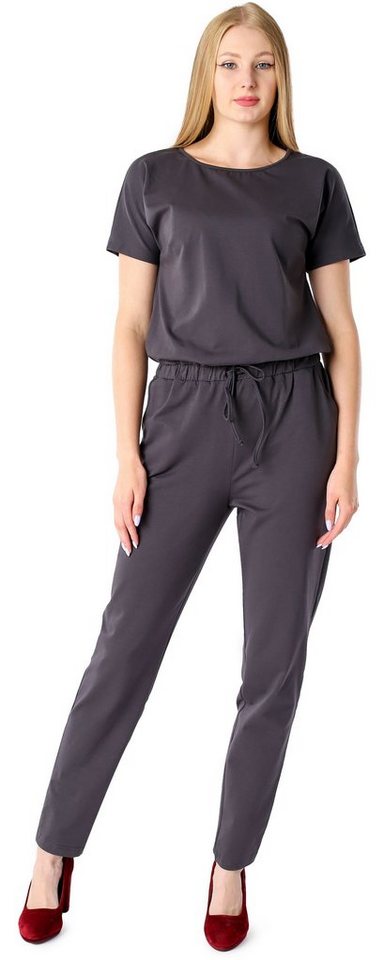 Bellivalini Jumpsuit Damen Hosenanzug Jumpsuit mit Bindegürtel Freizeitanzug BLV50-215 (1-tlg) von Bellivalini