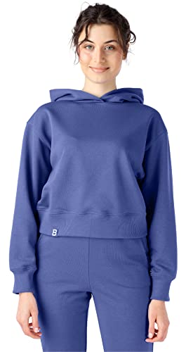 Bellivalini Kapuzenpullover kurz Damen Sportanzug Oberteil Jogging Pullover BLV208 (Lila-blau, L) von Bellivalini