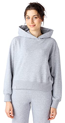 Bellivalini Kapuzenpullover kurz Damen Sportanzug Oberteil Jogging Pullover BLV208 (Melange, M) von Bellivalini