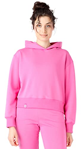 Bellivalini Kapuzenpullover kurz Damen Sportanzug Oberteil Jogging Pullover BLV208 (Rosa, XL) von Bellivalini