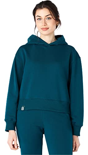 Bellivalini Kapuzenpullover kurz Damen Sportanzug Oberteil Jogging Pullover BLV208 (Smaragdgrün, M) von Bellivalini