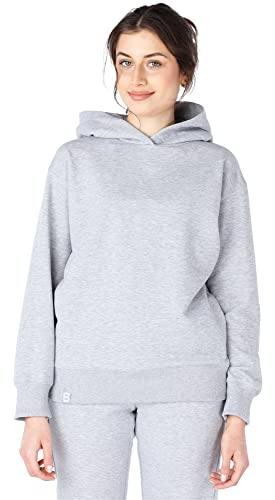 Bellivalini Kapuzenpullover lang Damen Hoodie Sportanzug Oberteil Jogging Pullover BLV210(Melange, L) von Bellivalini