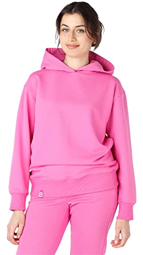 Bellivalini Kapuzenpullover lang Damen Hoodie Sportanzug Oberteil Jogging Pullover BLV210(Rosa, L) von Bellivalini