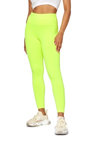 Bellivalini Leggings Damen High Waist Neon Lange 80er Jahre Sport Party Gym Tanz BLV50-295 (Neon Gelb, L) von Bellivalini