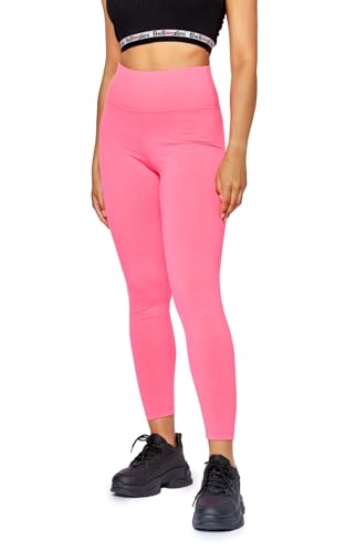 Bellivalini Leggings Damen High Waist Neon Lange 80er Jahre Sport Party Gym Tanz BLV50-295 (Rosa, M) von Bellivalini