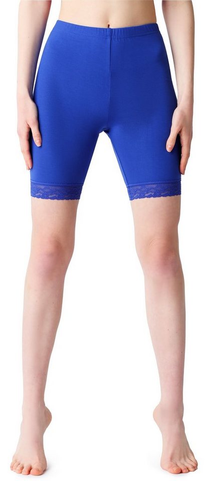 Bellivalini Leggings Damen Kurze Leggings aus Viskose mit Spitze BLV50-216 (1-tlg) elastischer Bund von Bellivalini