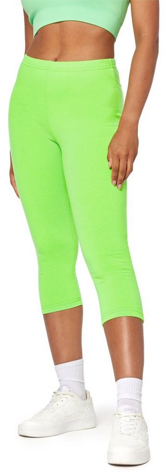 Bellivalini Leggings Damen Neon Hose 3/4 Radlerhose Jogginghose 80er Jahre BLV50-302 (1-tlg) mit Naht, Ideal für Sport Party Gym von Bellivalini