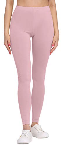 Bellivalini Leggings Damen aus Viskose Ganzjährig Bequeme Bekleidung Damen für tägliches Tragen oder Sport BLV50-147 (Puderrosa, S) von Bellivalini