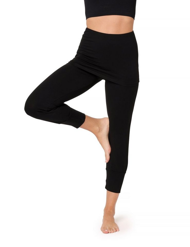 Bellivalini Leggings Yoga Leggings Damen Yogahose mit Rock 3/4 BLV50-276 (1-tlg) mit Rock von Bellivalini