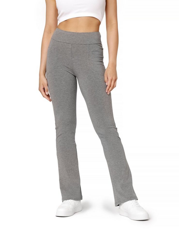 Bellivalini Leggings Damen Yogahose mit ausgestelltem Bein und Taschen BLV50-282 (1-tlg) mit Hoher Taille von Bellivalini