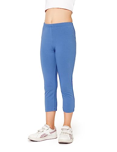 Bellivalini Mädchen 3/4 Capri Leggings aus Baumwolle BLV50-280 (Jeans, 152) von Bellivalini