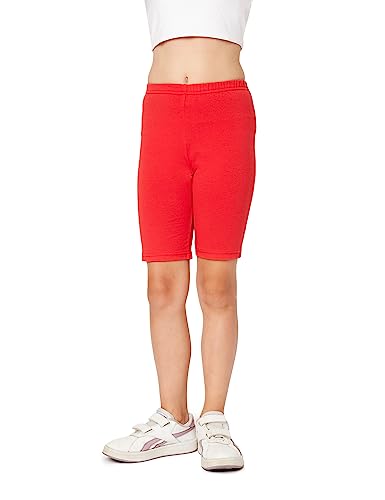 Bellivalini Mädchen Kurze Leggings aus Baumwolle BLV50-281 (Rot, 134) von Bellivalini