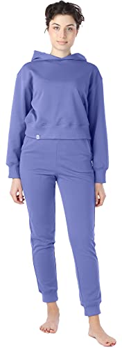 Bellivalini Sportanzug Damen Jogginganzug aus Baumwolle Zweiteiler Lange Ärmel BLV222 (Lila-blau, XL) von Bellivalini