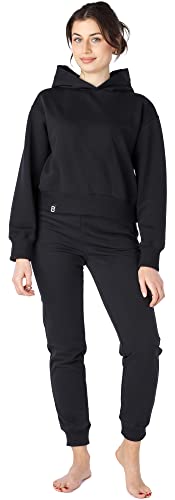 Bellivalini Sportanzug Damen Jogginganzug aus Baumwolle Zweiteiler Lange Ärmel BLV222 (Schwarz, XXL) von Bellivalini