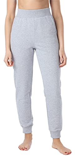 Bellivalini Sporthose Damen aus Baumwolle Jogginghose lang hohe Taille mit Taschen BLV50-209 (Melange, S) von Bellivalini