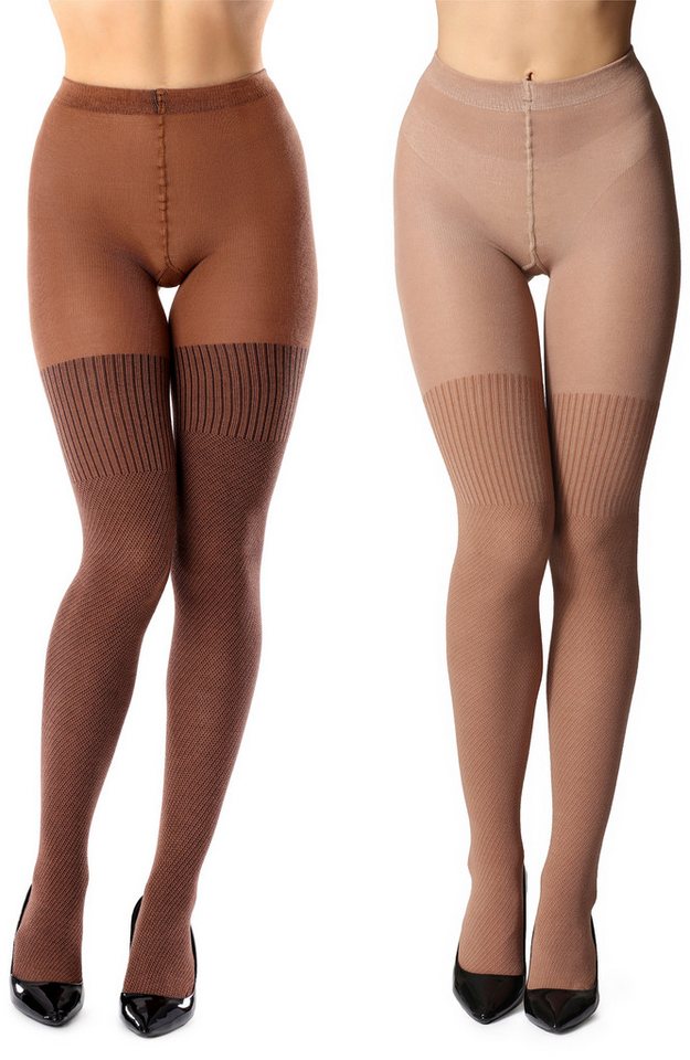 Bellivalini Strumpfhose 2er Pack Damen Strumpfhose aus Baumwolle BLV-1116 (1 St) von Bellivalini
