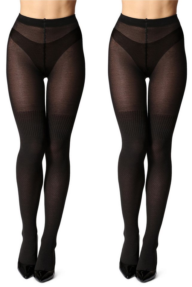 Bellivalini Strumpfhose 2er Pack Damen Strumpfhose aus Baumwolle BLV-1116 (1 St) von Bellivalini