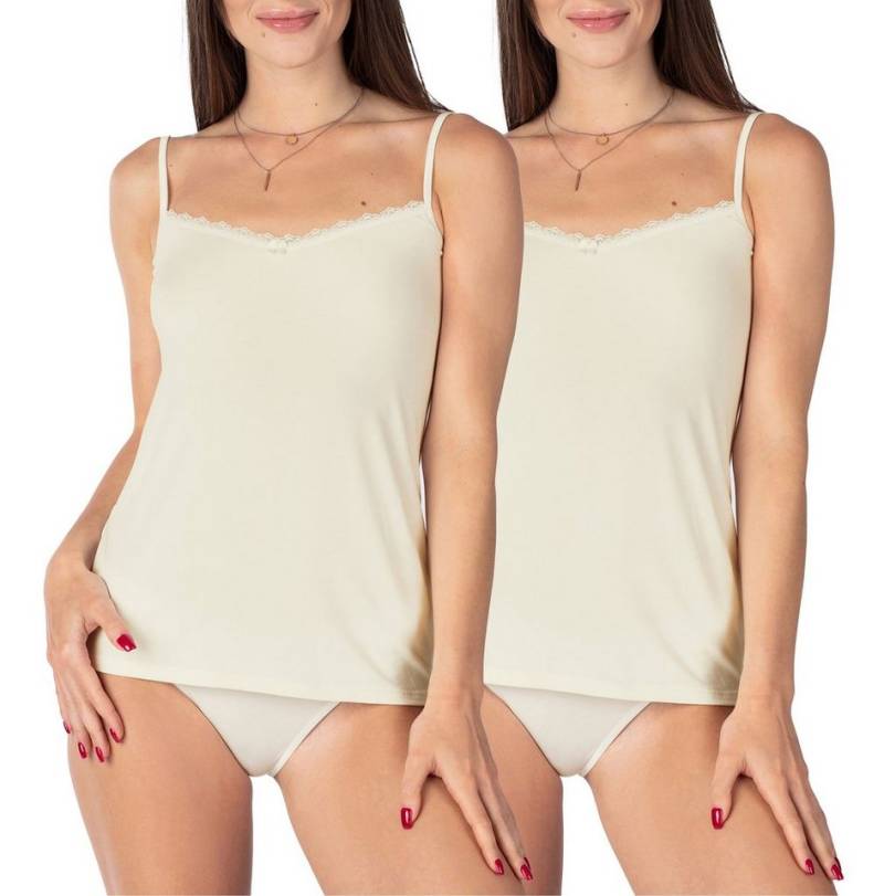 Bellivalini Unterhemd Damen Unterhemd aus Viskose mit Spitze BLV50-219 von Bellivalini