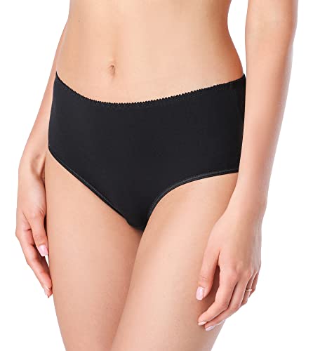 Bellivalini Unterhosen Damen Baumwolle Unterwäsche Panties für Frauen BLV50-194 (Schwarz, XL) von Bellivalini