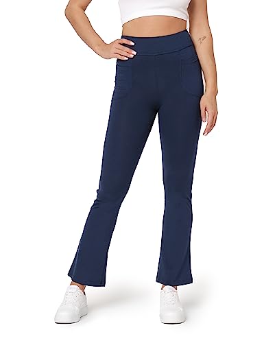 Bellivalini Yogahose für Damen Hose Damen Sommer Freizeithose Trainingshose Weite Hose Jogginghose mit Zwei Taschen BLV50-282 (Dunkelblau, L) von Bellivalini