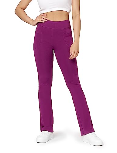 Bellivalini Yogahose für Damen Hose Damen Sommer Freizeithose Trainingshose Weite Hose Jogginghose mit Zwei Taschen BLV50-282 (Fuchsia, M) von Bellivalini