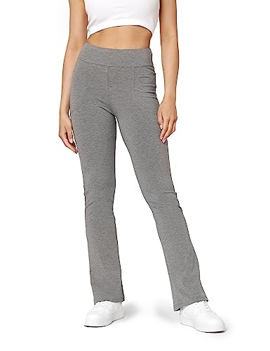 Bellivalini Yogahose für Damen Hose Damen Sommer Freizeithose Trainingshose Weite Hose Jogginghose mit Zwei Taschen BLV50-282 (Medium Melange, 3XL) von Bellivalini