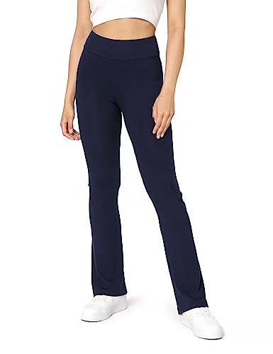 Bellivalini Yogahose für Damen dünne Jogginghose Weite Stoffhose Flare aus Viskose (Dunkelblau, XXL) von Bellivalini