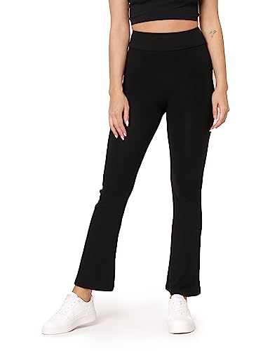 Bellivalini Yogahose für Damen dünne Jogginghose Weite Stoffhose Flare aus Viskose (Schwarz, M) von Bellivalini